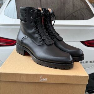 Christian Louboutin Black Leather Boots